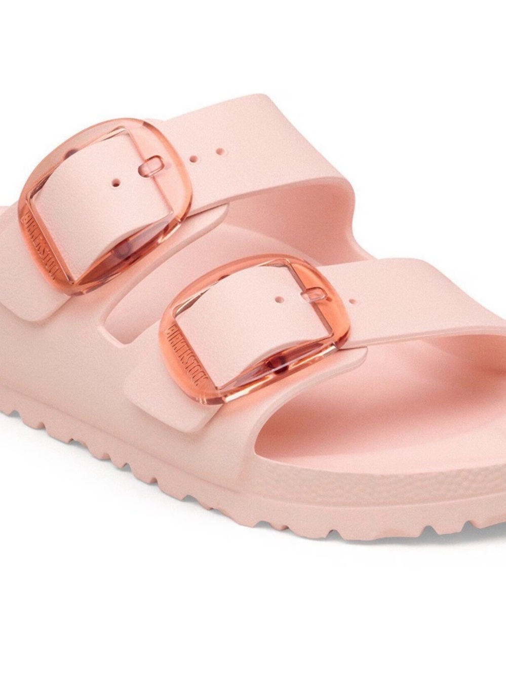 Birkenstock EVA Two-Buckle Slide Sandals in Light Rose